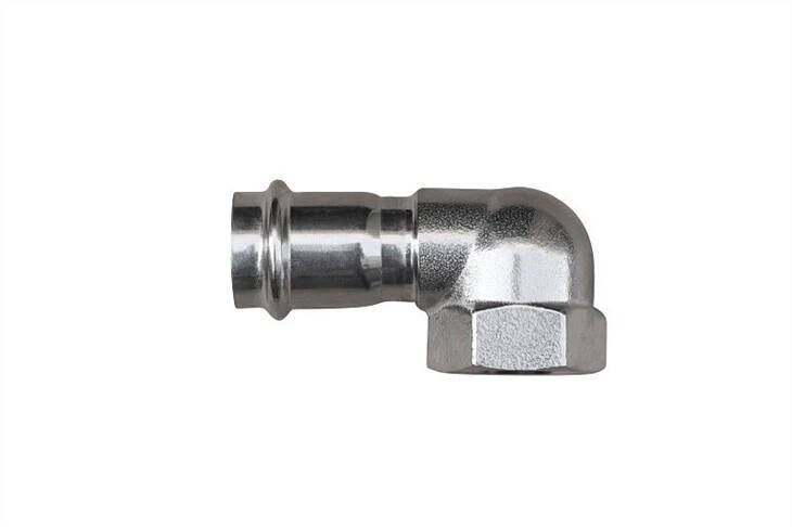 Naaraslankapuristin 90DEG kyynärpää